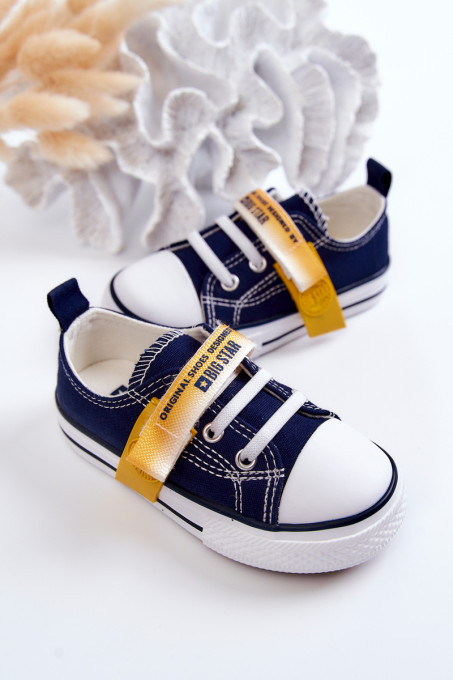 Children's Low Sneakers BIG STAR JJ374077 Navy SH18700 - Shades of navy blue