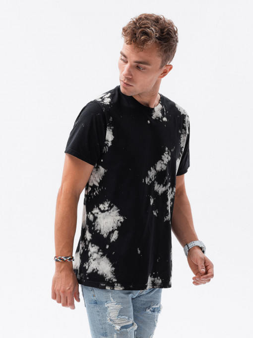 Мъжка тениска Ombre Tie-Dye S1626 - черна
