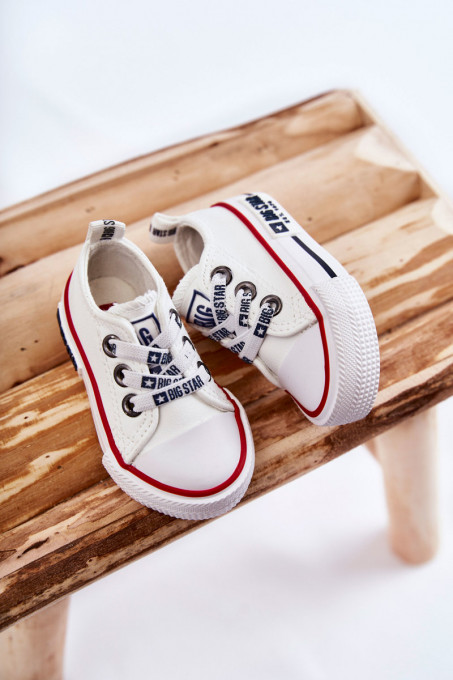 Children's Leather Sneakers BIG STAR KK374040 White SH21602 - White