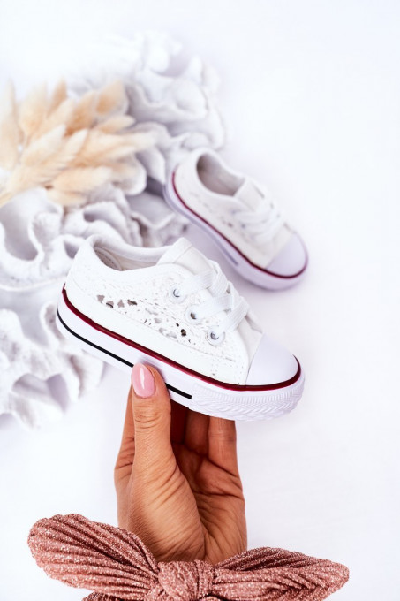 Children's Sneakers With Lace White Roly-Poly SH15267 - White