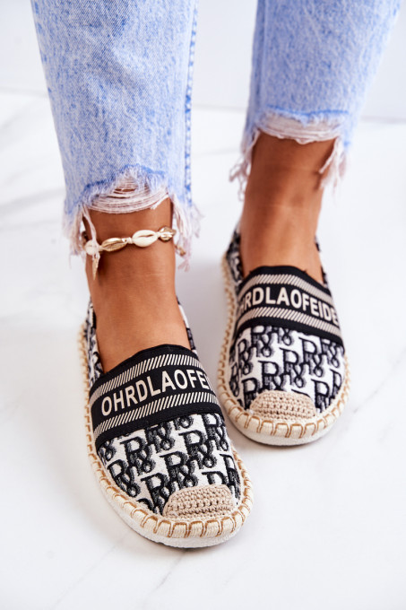 Classic Espadrilles Black Warm Time SH18364 - Black