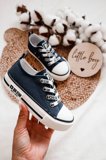 Children's Cloth Sneakers BIG STAR KK374070 Navy Blue SH21582 - Shades of navy blue