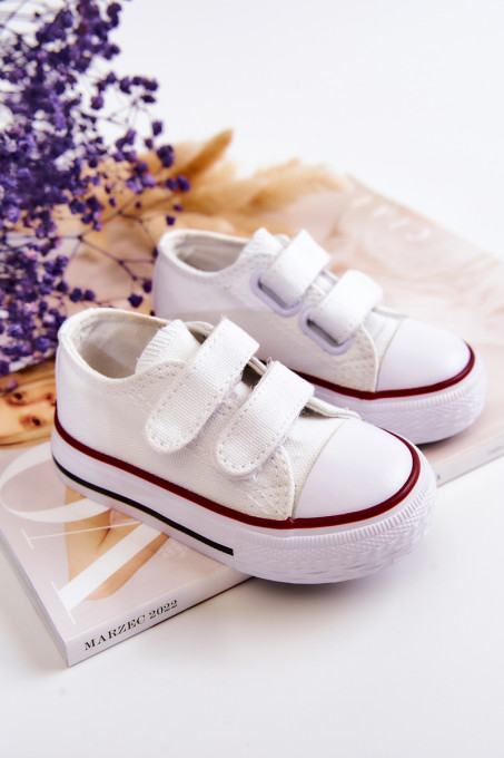 Children's Sneakers With Velcro White Bernie SH19080 - White