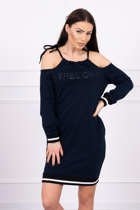 Дамска рокля тип туника Трес 62182 - navy