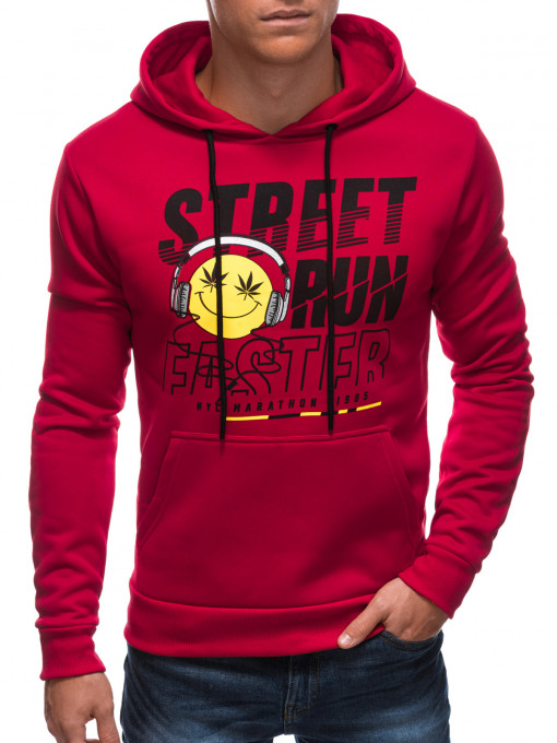 Мъжки суичър Street B1515 - червен