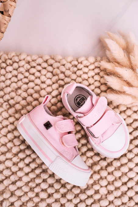Children's Velcro Sneakers BIG STAR HH374099 Pink SH13735 - Shades of pink