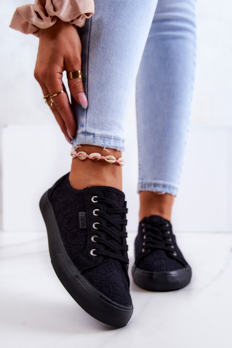 Openwork Sneakers BIG STAR JJ274064 Black SH18651 - Black