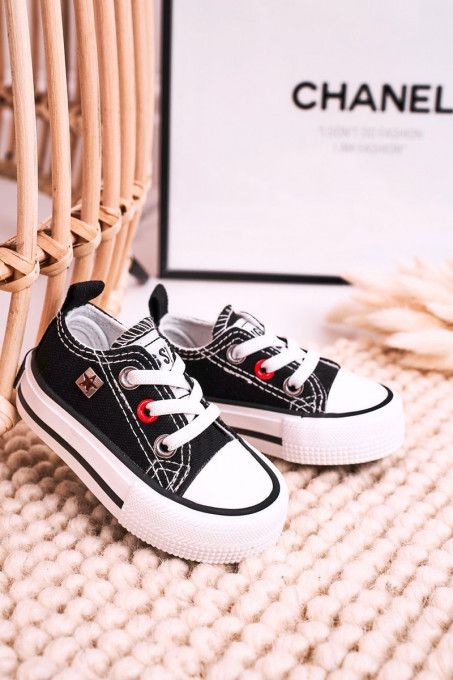 Children's Classic Low Sneakers BIG STAR HH374194 Black SH13715 - Black