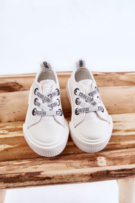 Children's Leather Sneakers BIG STAR KK374058 White SH21604 - White
