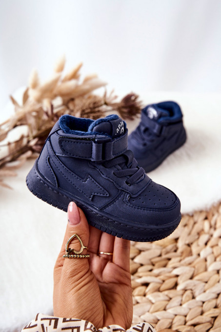 Children's Insulated High Sneakers Navy Clafi SH17199 - Shades of navy blue