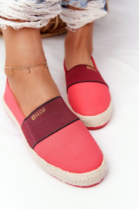 Espadrilles On A Braided Sole Big Star HH274478 Red SH14640 - Shades of red