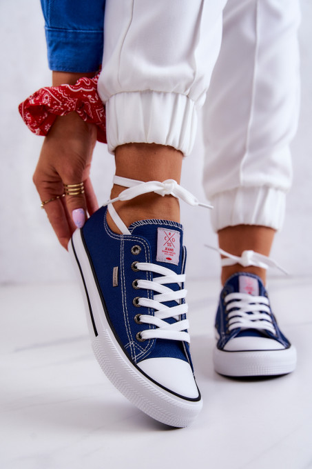 Women's Classic Sneakers Cross Jeans JJ2R4012C Navy blue SH18980 - Shades of navy blue