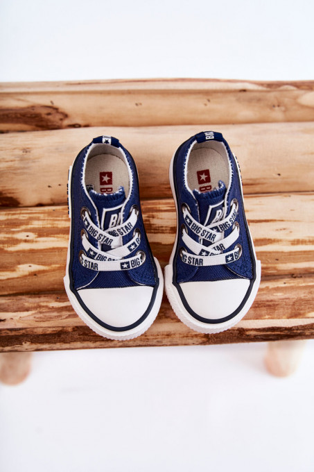 Children's Cloth Sneakers BIG STAR KK374050 Navy blue SH21600 - Shades of navy blue