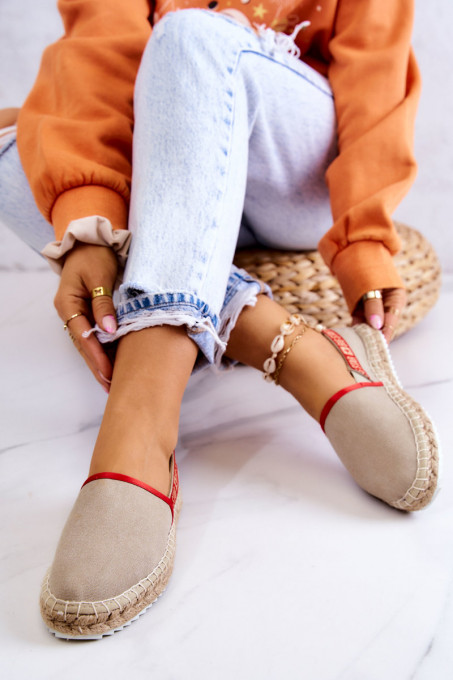 Slip-on espadrilles Big Star JJ274879 Beige SH18923 - Shades of brown and beige