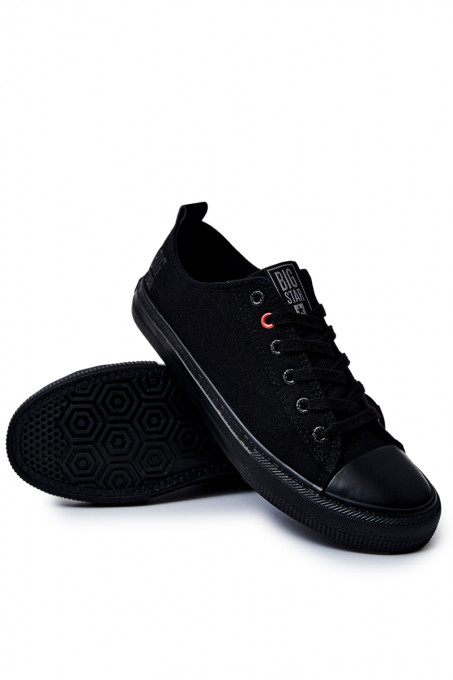 Men's material sneakers BIG STAR JJ174003 Black SH18641 - Black