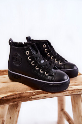Детски високи кецове Big Star KK374228 SH22186 - черни