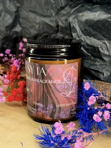Lumânare parfumată PLUM - prună, tonka, santal 130g - Img 2