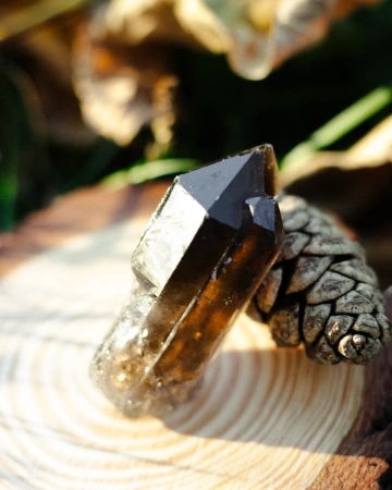 Lumânare cu cristal RELEASE - lavandă, lemn santal, rozmarin, 90g - Img 4