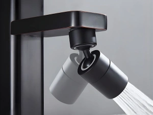 Aerator rotativ reglabil pentru robinet, universal, cap pivotant 360°, economisire apa, pentru bucatarie si baie - Img 2