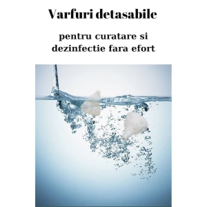 Aspirator nazal pentru bebelusi, electric, 2 capete diferite si 11 filtre, 6 viteze, putere 487 mmHg, albastru - Img 6