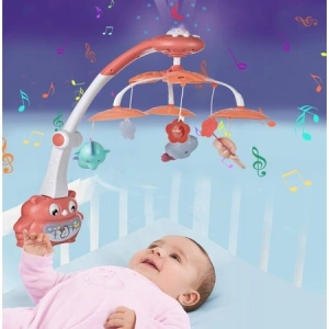 Carusel Interactiv Multifunctional bebelusi, 33 x 43 x 53 cm, lumini multicolore si sunete,Proiector cu animalute - Img 2