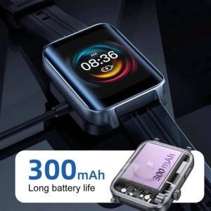 Ceas smartwatch, ecran 1.85", rezistenta la apa IP68, monitorizare parametrii vitali, baterie 300 mAh, negru - Img 3