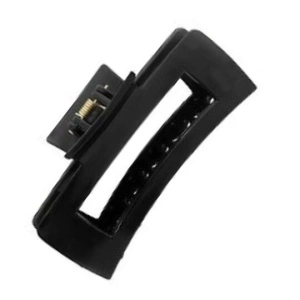 Clama par neagra 10.3 x 5 cm, cleste lat din plastic rigid, prindere puternica pentru coc, coada si par gros