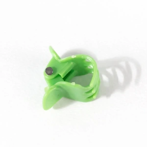 Clema par mini verde 1 cm, model clasic, accesoriu prindere pentru fete si femei - Img 2