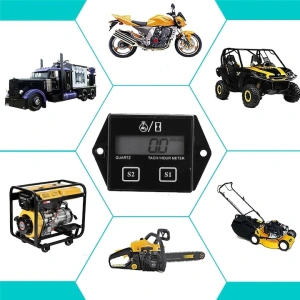 Contor de ore pentru motoare, tahometru digital, IP65, monitorizare timp si turatii, negru - Img 8
