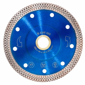 Disc diamantat profesional pentru portelan, gresie, ceramica si piatra, 125 mm, taiere uscata, albastru - Img 6