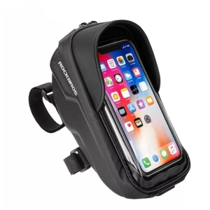 Geanta de bicicleta pentru telefon, 19 x 10 x 7.3 cm, montare pe ghidon, negru - Img 8