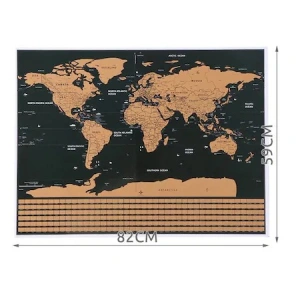 Harta razuibila a lumii,cu drapele si accesorii incluse, pentru copii si pasionati de calatorii,82x59 cm - Multicolor - Img 6