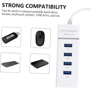 Hub USB 3.0 cu 4 porturi, Hi-Speed, alb - solutia compacta pentru conectivitate extinsa si transfer rapid de date - Img 7