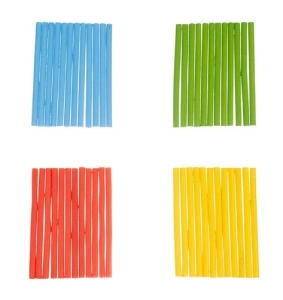 Joc educativ matematic din lemn cu betisoare colorate, numere si simboluri, 72 piese pentru invatare interactiva - Img 3
