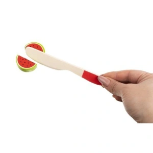 Joc educativ sortator din lemn cu numere si fructe de taiat magnetice pentru copii - Multicolor - Img 3
