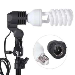 Kit de 2 umbrele, 2 trepiezi reglabili 200 cm, 2 suporti dubli pentru bec, 4 becuri 125W - Img 6