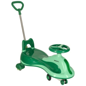 Masinuta pentru copii, fara pedale, maner ghidare, greutate maxima suportata 100 kg, 90 x 74 x 31.5 cm, verde - Img 12