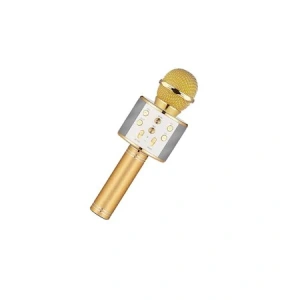 Microfon Bluetooth pentru copii,karaoke,boxa,cablu incarcare USB - Argintiu - Img 4