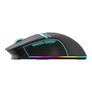 Mouse gaming, iluminare RGB, 8000 DPI, senzor PAW3104, cu fir si wireless, albastru/negru - Img 3