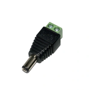 Mufa alimentare CCTV tata pentru camere supraveghere, conector alimentare 2.1/5.5 mm cu prindere surub, compatibil cablu alimentare sau UTP, 1 buc - Img 1