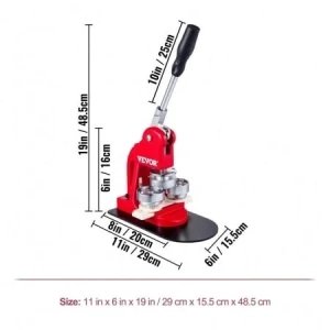 Presa de fabricat insigne cu taietor circular, matrite si insigne 32 mm, set complet - Img 2