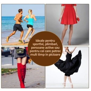 Protectii din silicon pentru picioare, previn durerile si bataturile, lavabile, reutilizabile, anti-alunecare, elastice, potrivite pentru orice incaltaminte, marime universala, crem - Img 4