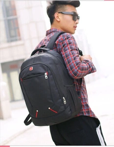 Rucsac barbati laptop impermeabil, antifurt, compartiment mare, material Oxford poliester nylon, ergonomic, scoala business calatorii, negru - Img 8