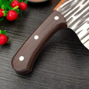 Satar de bucatarie, otel inoxidabil/lemn, maner ergonomic, 25 cm - Img 6