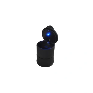 Scrumiera auto universala cu LED, 7 x 9 cm, neagra - design elegant, iluminare automata si functionalitate moderna pentru orice masina - Img 3