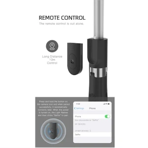 Selfie Stick / Trepied / suport de telefon - 3 in 1 lungime maxima 70 cm - Img 6