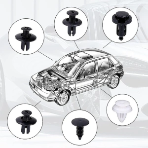 Set 100 cleme auto universale pentru caroserie, dimensiuni multiple, cu 4 unelte de indepartare, pentru bara, aripi, usi si panouri - Img 4