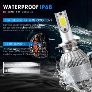 Set 2 becuri auto model C6, soclu H7, putere set 72W - 7600 lumeni - Img 4