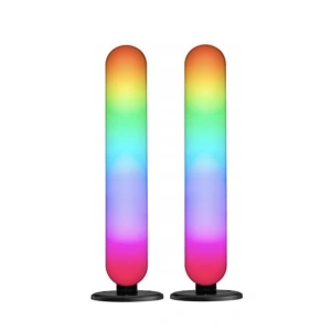 Set 2 lampi LED RGB, 12 culori, 4 moduri de iluminare, montare verticala sau orizontala, alimentare USB, telecomanda inclusa, 26.5 x 4.1 x 3.5 cm, negre - iluminare moderna, dinamica si personalizata - Img 12