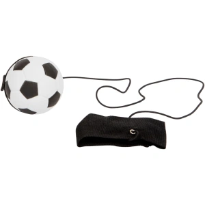 Set 2 mingi elastice cu bratara pentru incheietura, model fotbal alb negru, 66 mm, antistres, pentru aruncare si prindere, copii si adulti - Img 2